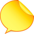 Vector: Yellow paper speech bubble sticker Yellow paper speech bubble sticker