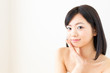 attractive asian woman skin care image