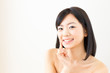 attractive asian woman skin care image