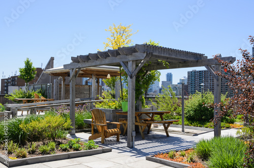 Photo: Green Roof against city skyline Green Roof against city skyline