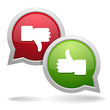 Good and bad speech bubbles