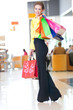 Foto: Shopping woman with color bags Shopping woman with color bags