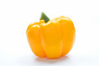 Yellow bell pepper isolated on white