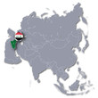 Asienkarte mit Irak