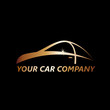 Vector golden Logo car service