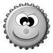 Kronkorken Smiley Verrückt