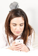 Cute Woman with Smartphone