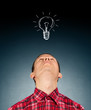 Businessman Looking Upwards