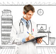 Photo: Doctor Man With Write Board Doctor Man With Write Board