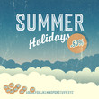Summer travel retro poster. Vector