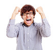 Young screaming man