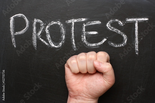 Photo: Protest with a clenched fist Protest with a clenched fist