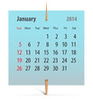Calendar for January 2014