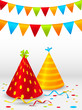 Vektor: Birthday hats background Birthday hats background