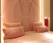 Kopfende eines Bett mit Kissen Design