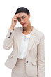 Photo: Worried businesswoman holding her head Worried businesswoman holding her head