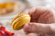 Delicious yellow macaron