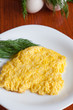 Homemade omelet with dill