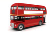 Illustration: 3d london bus on white background 3d london bus on white background
