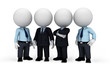 3d white people as business man