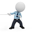 3d white people as service man
