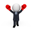 3d white people as business man
