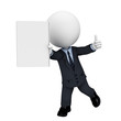 3d white people as business man
