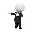 3d white people as business man