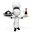 3d white people as chef