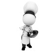 3d white people as chef