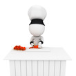 3d white people as chef