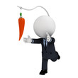 3d white people as business man