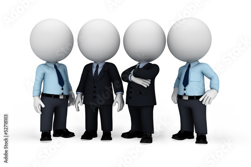 Illustration: 3d white people as business man 3d white people as business man