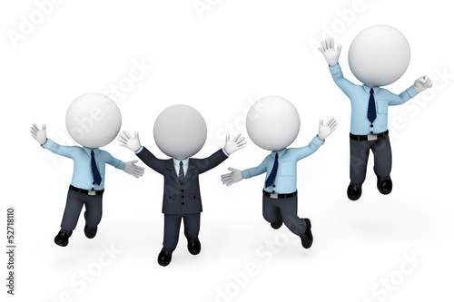 Illustration: 3d white people as business man 3d white people as business man