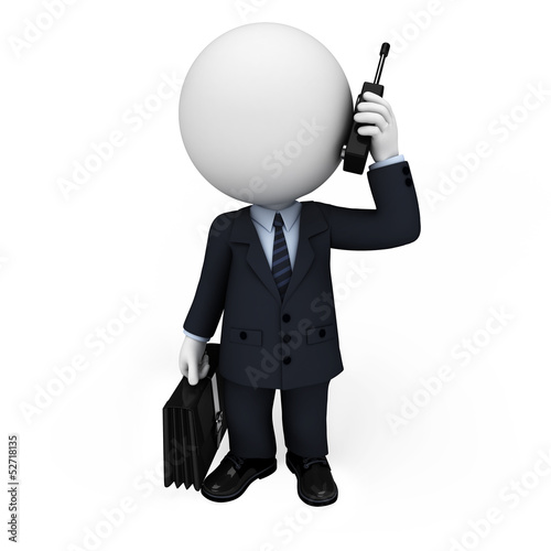 Illustration: 3d white people as business man 3d white people as business man