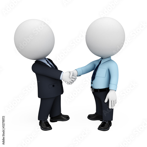 Illustration: 3d white people as business man 3d white people as business man