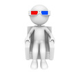 3d white people