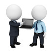 3d white people as business man
