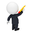 3d white people as business man