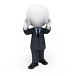 3d white people as business man