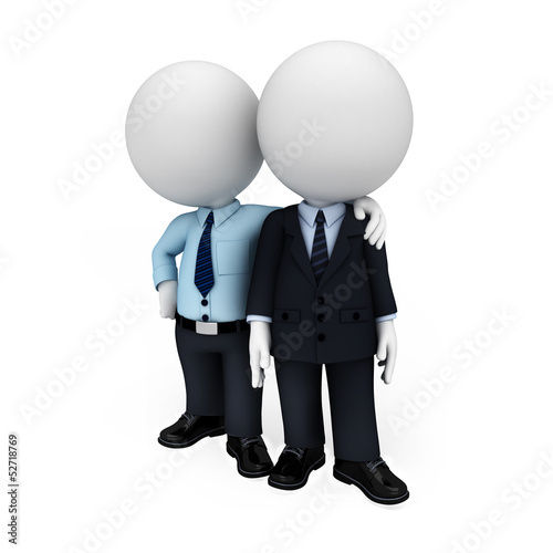 Illustration: 3d white people as business man 3d white people as business man