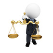 3d white people as business man