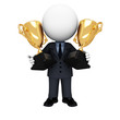 Illustration: 3d white people as business man 3d white people as business man
