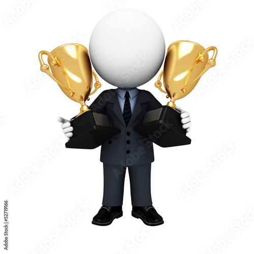 Illustration: 3d white people as business man 3d white people as business man