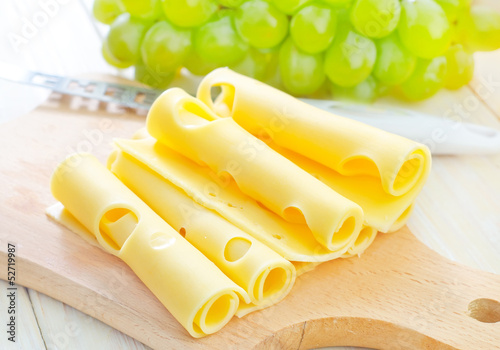 Photo: cheese and grape cheese and grape