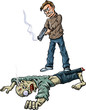 A survivor has killed a zombie