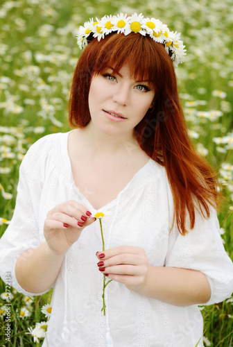 Photo: girl with wreath girl with wreath