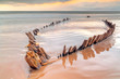 The Sunbeam ship wreck on the Rossbeigh beach, Ireland
