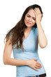 Woman suffering from headache