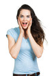 Beautiful surprised woman